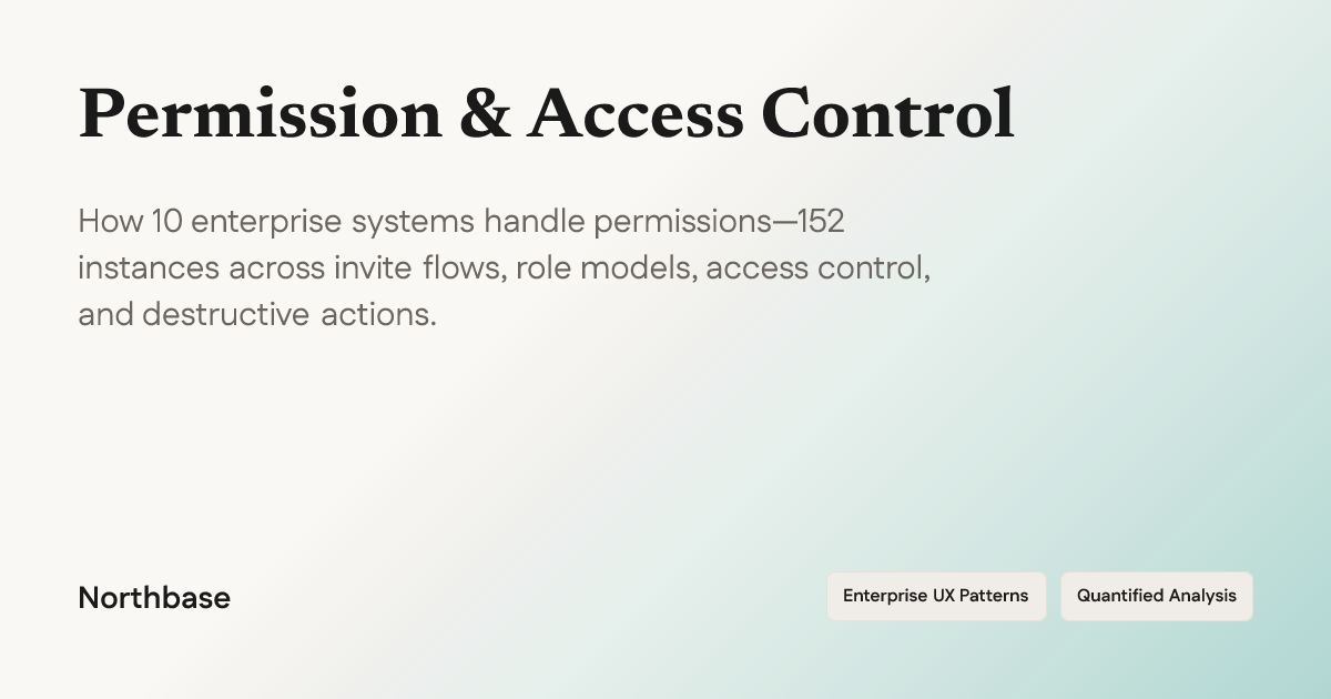 Permission & Access Control Patterns from 10 Enterprise Systems | Northbase