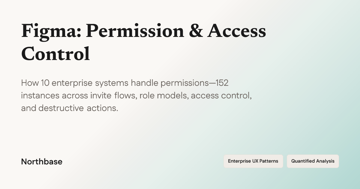 How Figma Designs Permission & Access Control — UX Breakdown | Northbase