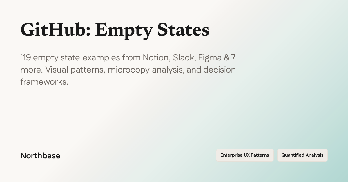 How GitHub Designs Empty States — UX Breakdown | Northbase