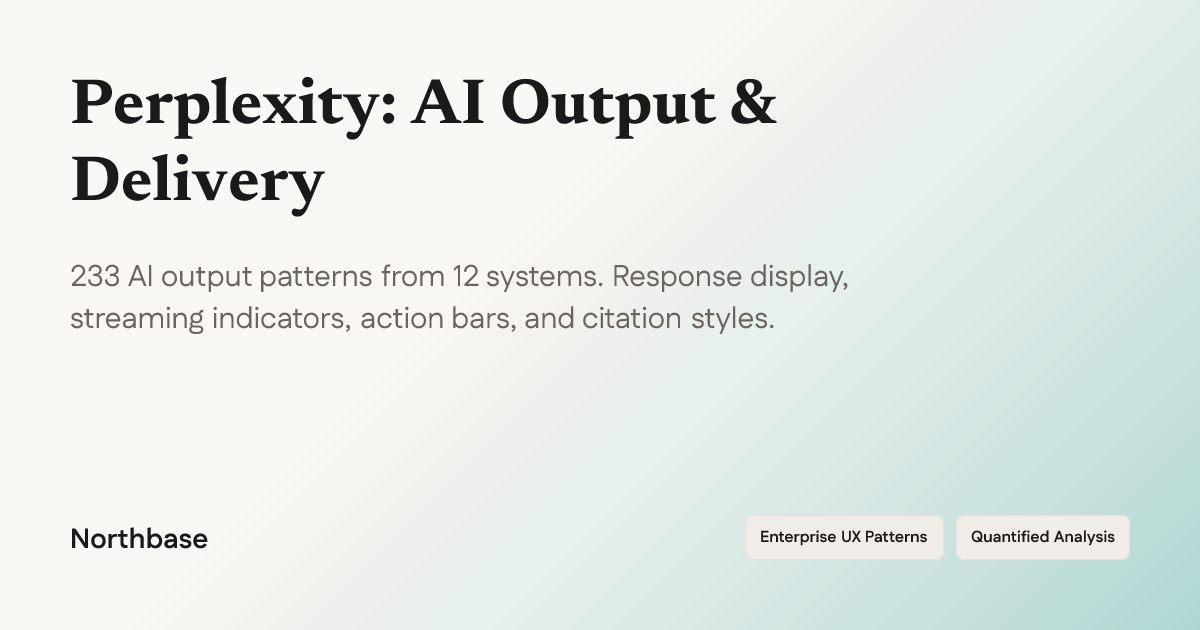 How Perplexity Designs AI Output & Delivery — UX Breakdown | Northbase